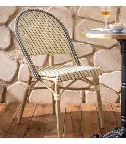 Outlet 60 cm verstelbare zwartmarmeren terrastafel en 2 grijze stoelen Tuinmeubelen