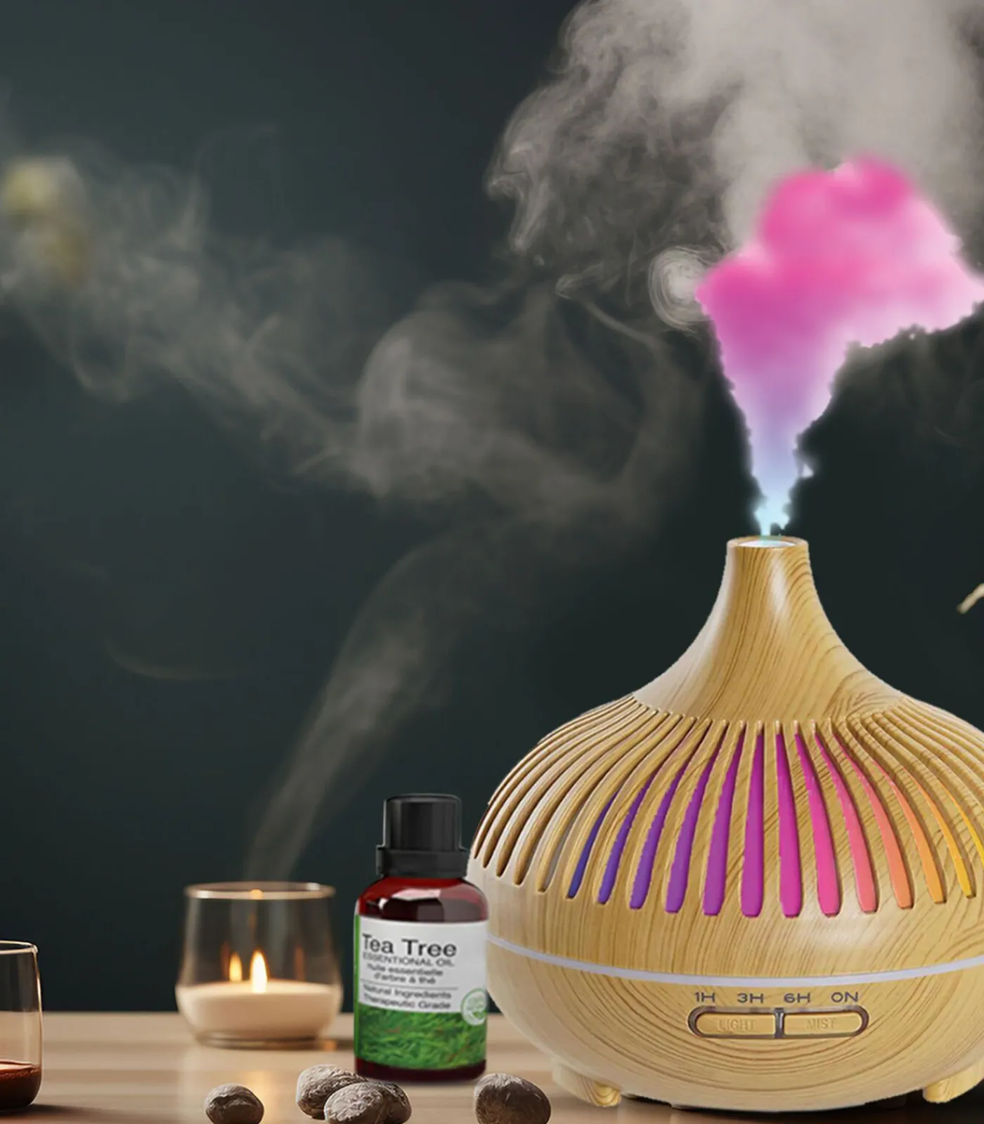 Clearance 7 kleur LED aromadiffusor - VK-stekker / EU-stekker Huisparfums