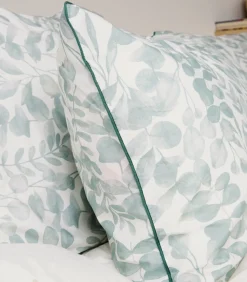 Hot 2 kussenslopen van gewassen perkal katoen, HERBIER Kussenslopen