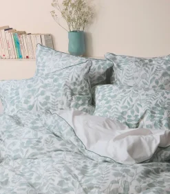 Hot 2 kussenslopen van gewassen perkal katoen, HERBIER Kussenslopen