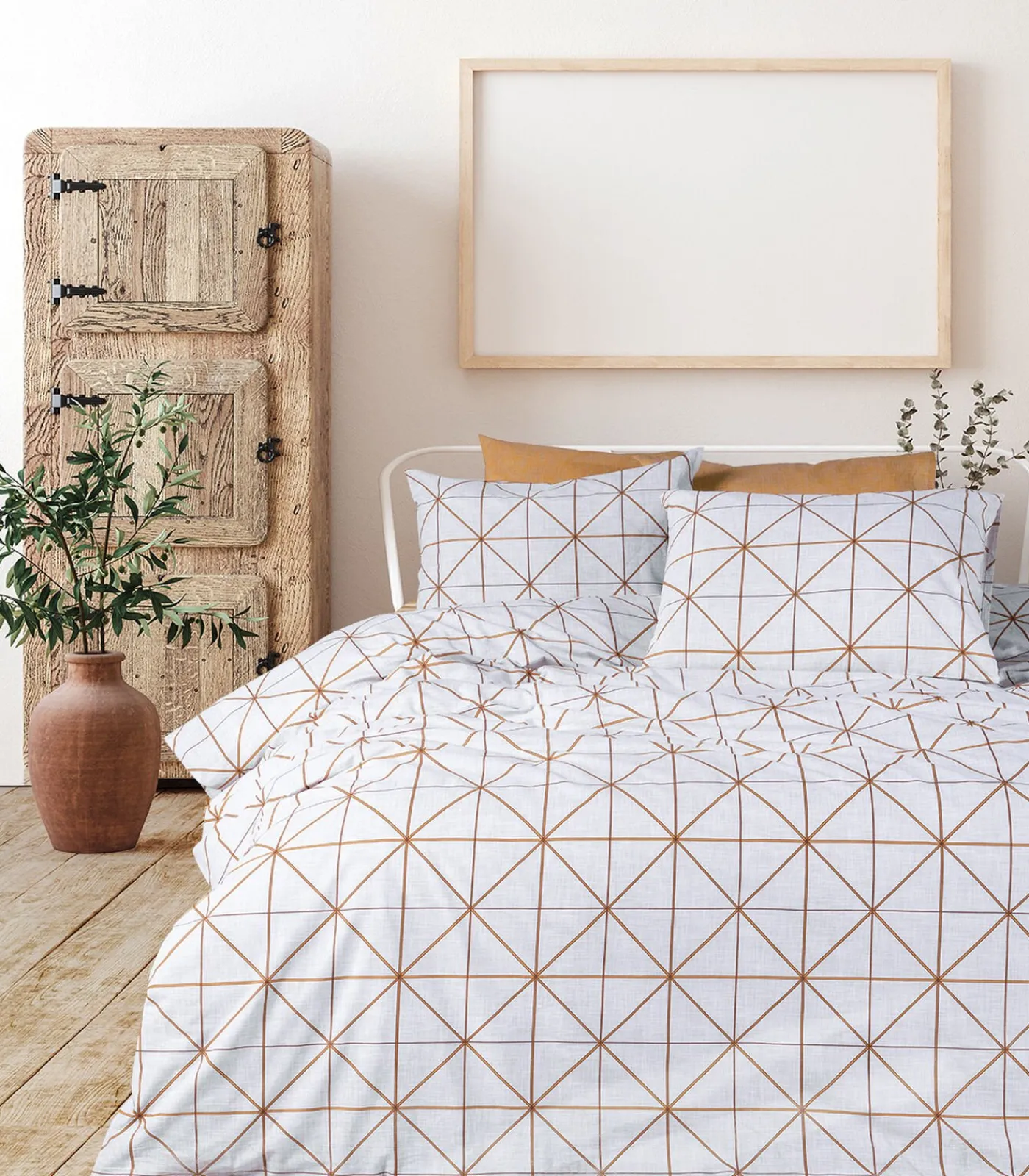 Sale 2 persoons beddengoed 200x200 cm+2 kussenslopen 65x65 cm in katoen Dekbedovertrekken