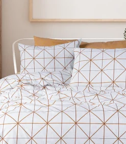 Sale 2 persoons beddengoed 200x200 cm+2 kussenslopen 65x65 cm in katoen Dekbedovertrekken