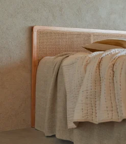 Adèle - Hoofdbord van gevlochten riet 160 cm Bedden