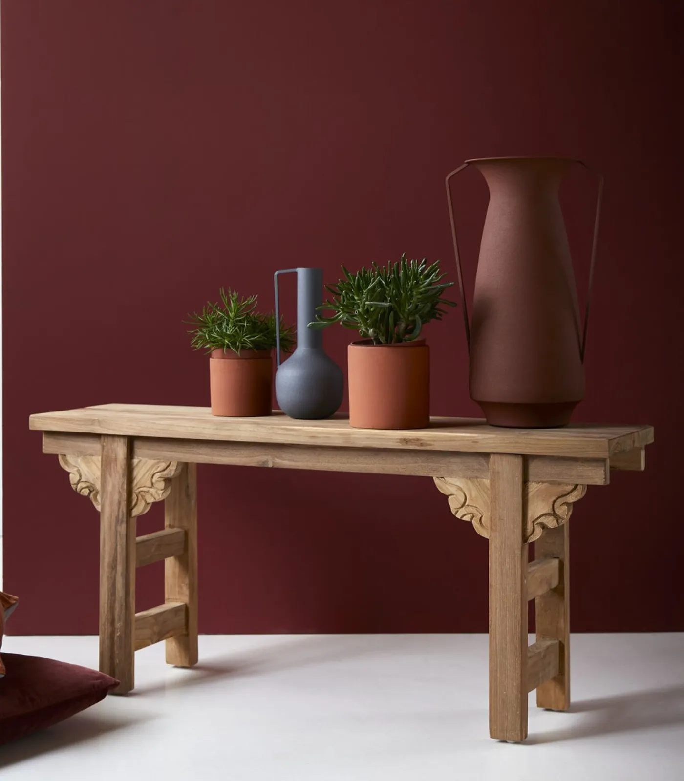 Clearance Adonis - Lage bijzettafel van massief gerecycled teakhout Tafels