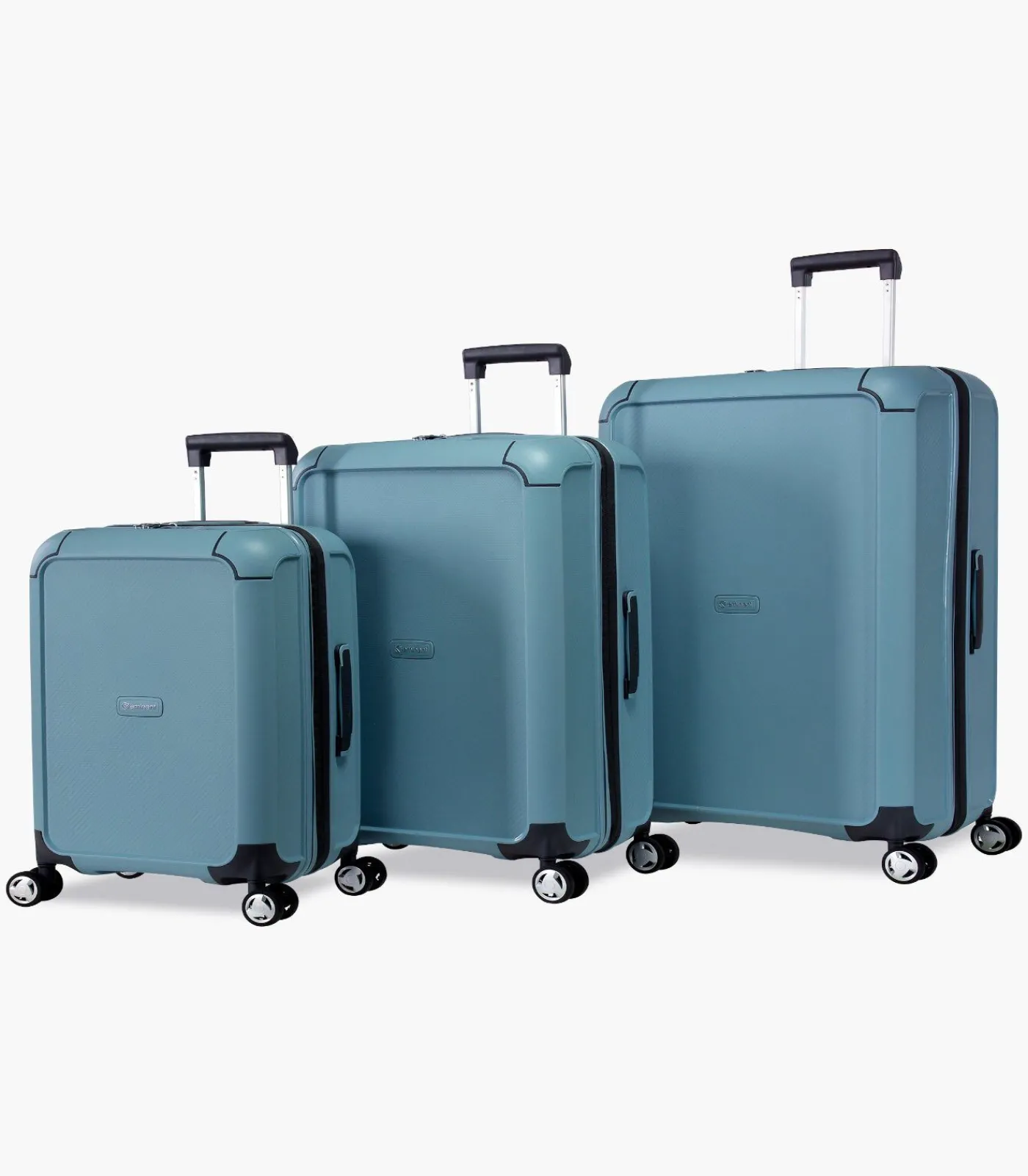 Outlet Aegis Expandable Kofferset 4 Wielen Lichtblauw Trolleys