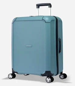 Hot Aegis Expandable Middelgrote Koffer 4 Wielen Lichtblauw Trolleys