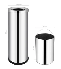 Online Afvalbak Hotel 32 L roestvrij staal Manden En Bakken