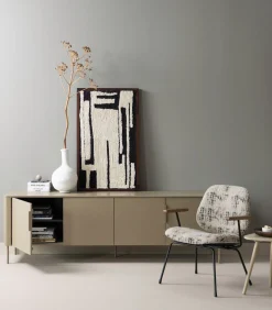 Sale Anka Wanddeco - Katoen/Hout - Zwart/Wit - 90x60x10 Decoratie