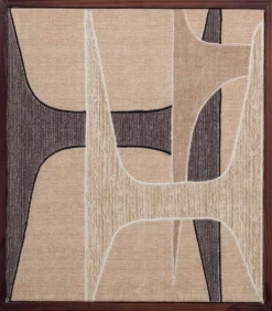 Outlet Anno Wanddeco - Katoen/Hout - Naturel/Bruin - 90x60x10 Decoratie