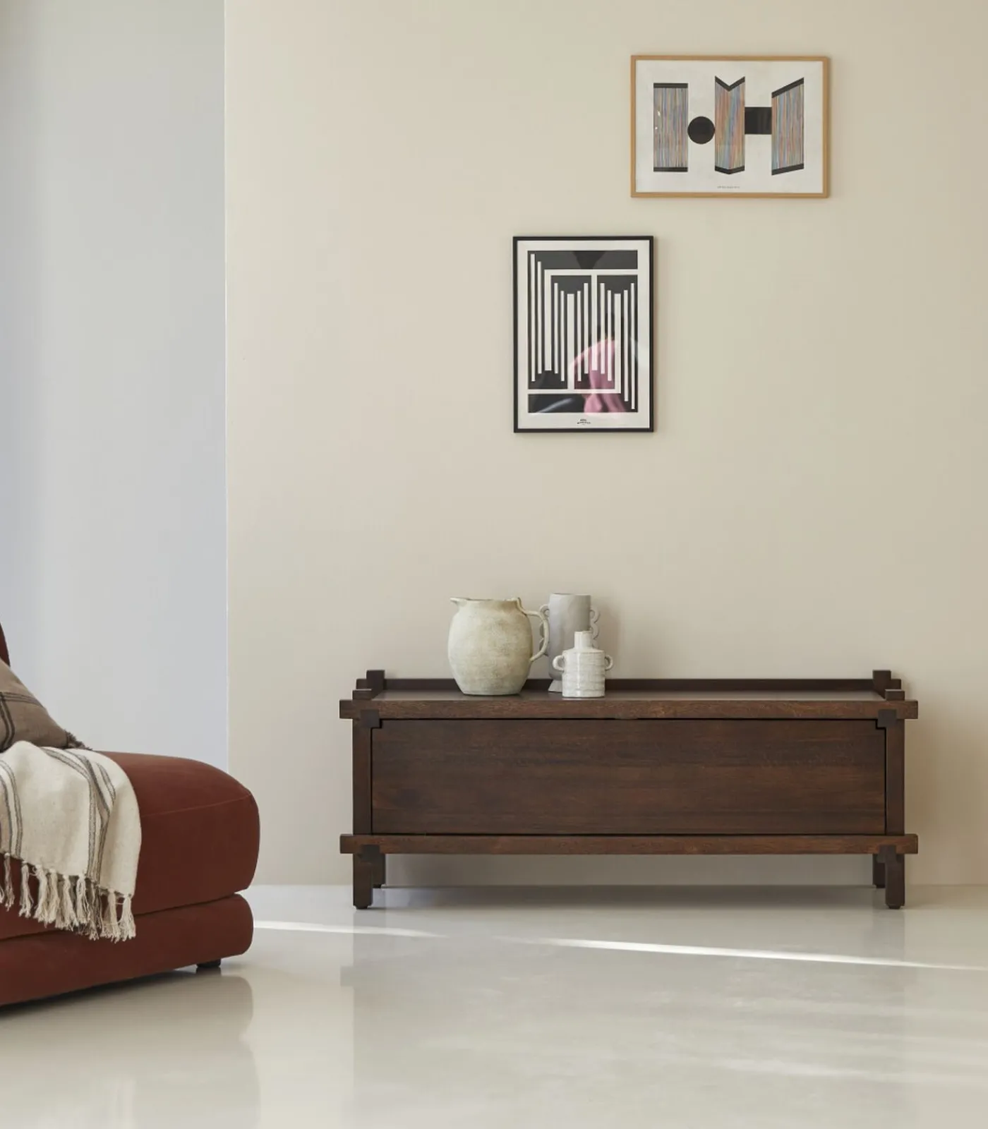 Outlet Arko - Tv-meubel in massief mangohout, 120 cm Meubels