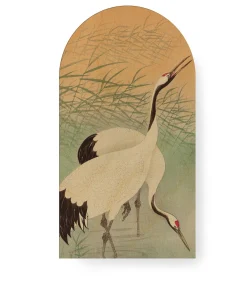 Discount Canvas - Kraanvogels in de Ochtend - 100x54 Wanddecoratie