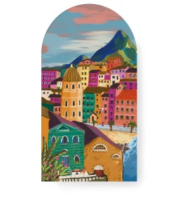 Online Canvas - Kleuren aan de Italiaanse Kust - 100x54 Wanddecoratie