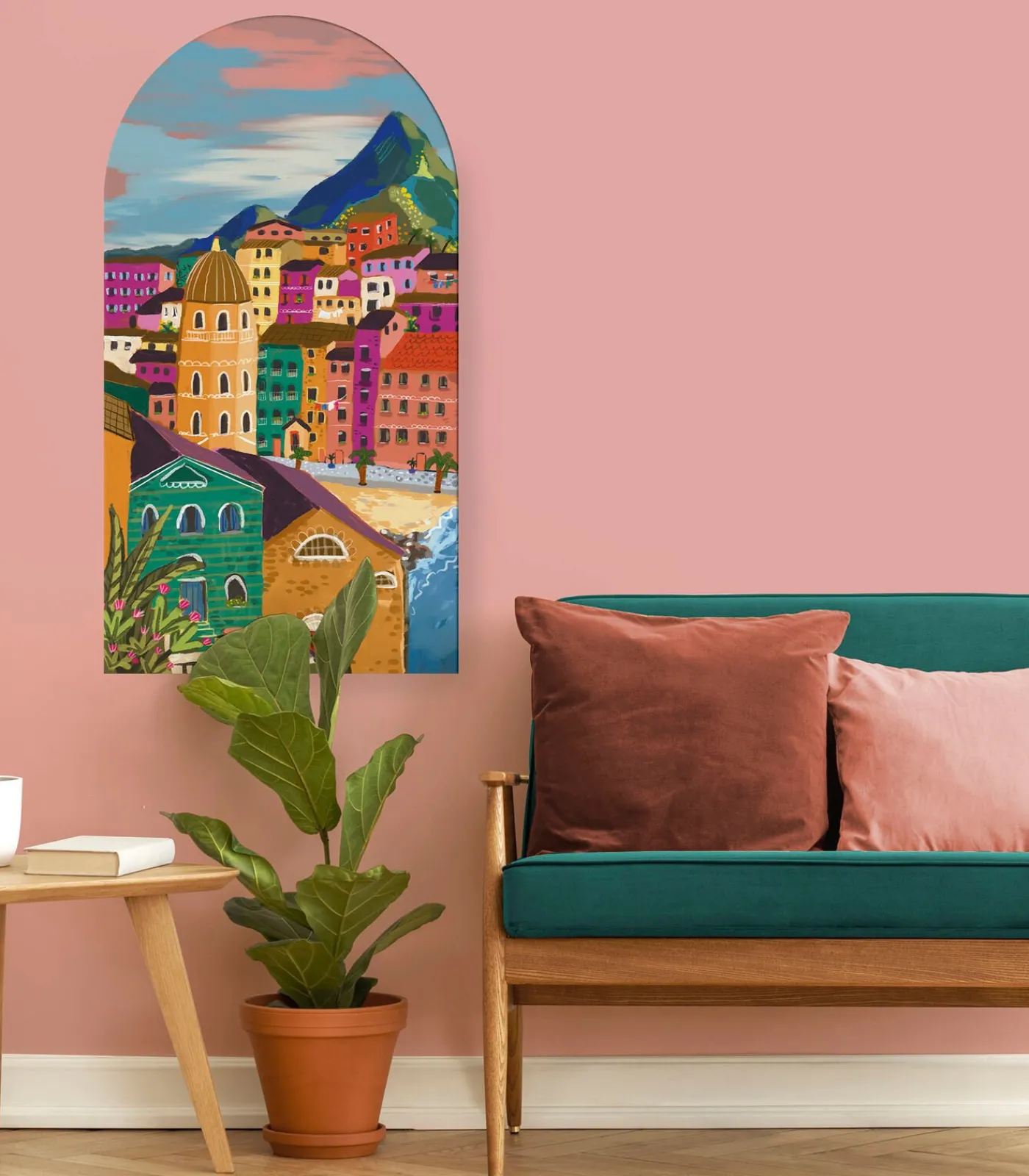 Online Canvas - Kleuren aan de Italiaanse Kust - 100x54 Wanddecoratie