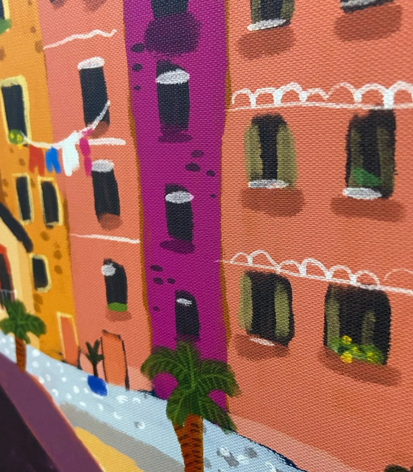 Online Canvas - Kleuren aan de Italiaanse Kust - 100x54 Wanddecoratie