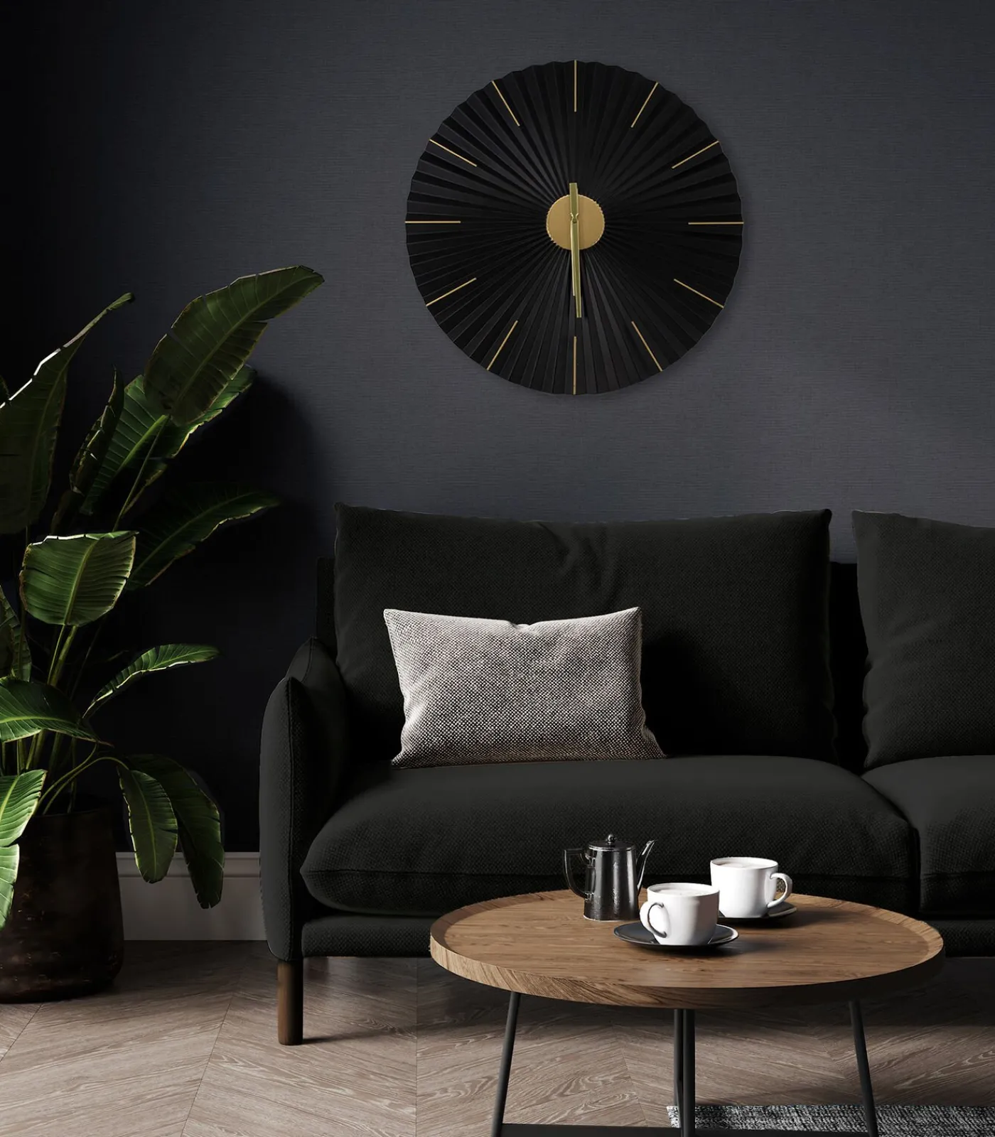 Discount Klok - origami - 59x59 Wanddecoratie