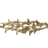 Clearance Metal Art - Golden birds - 36x112 Wanddecoratie