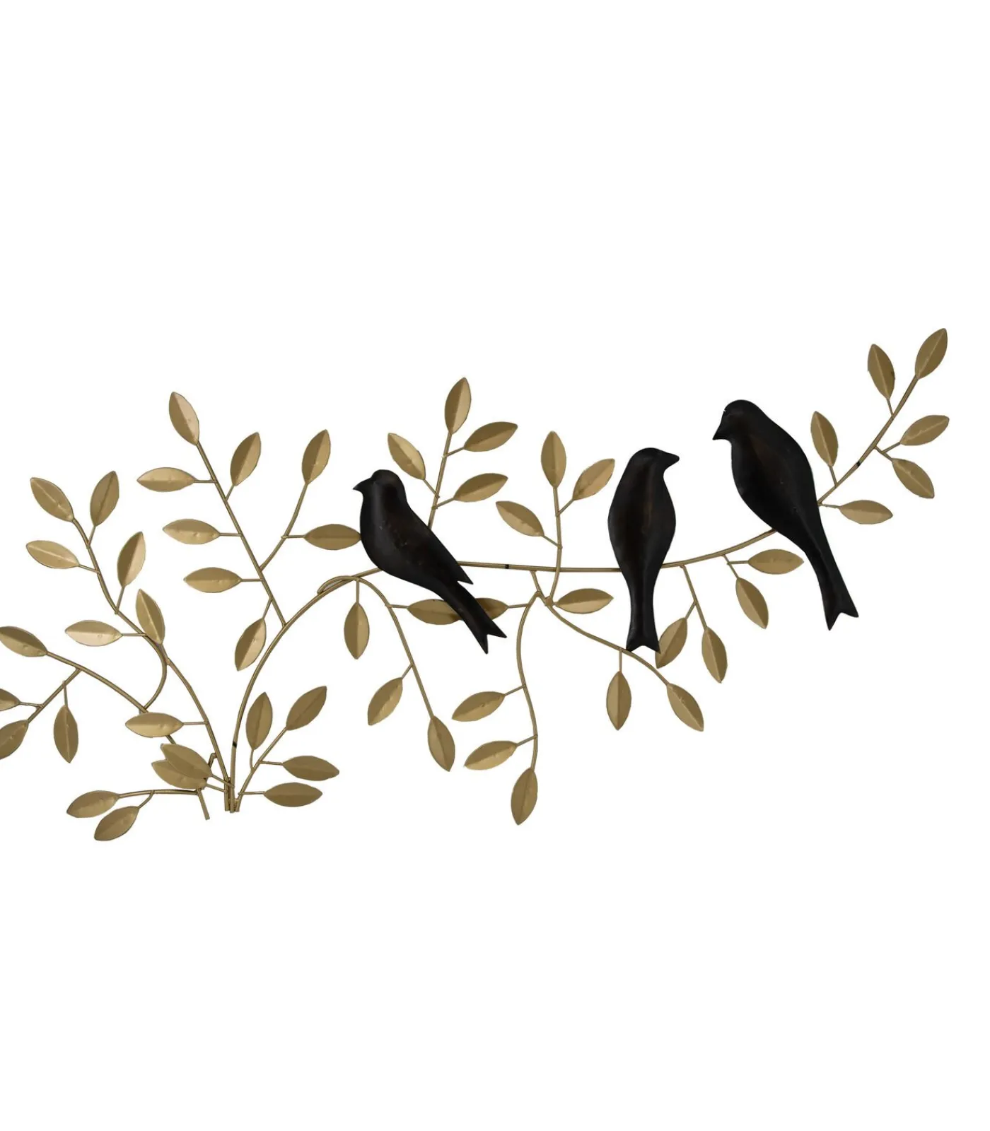 Online Metal Art - Birds on branch - 38x78 Wanddecoratie