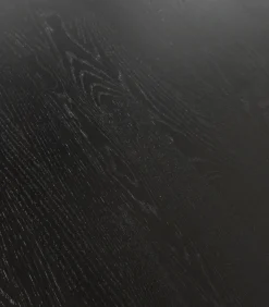 Arthur Eettafel Ovaal Met H-Poot - Eikenhout - Zwart - 75x220x90 Tafels