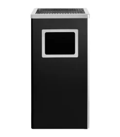 New Asbak/prullenbak Hotel 45 L staal zwart Manden En Bakken