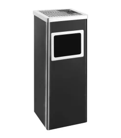 Best Asbak/prullenbak Hotel 36 L staal zwart Manden En Bakken