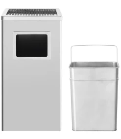 Outlet Asbak/prullenbak Hotel 45 L roestvrij staal Manden En Bakken