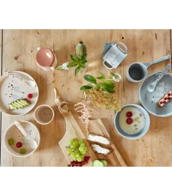 New Baby schotel set Tiny Farmer Mouton/Oie Bestek