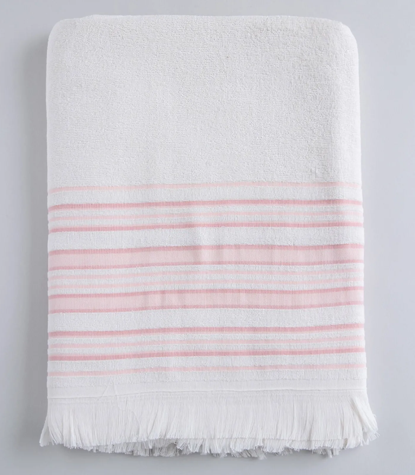 New Badhanddoek Derin 100x150 cm Ecru/Lichtroze Handdoeken