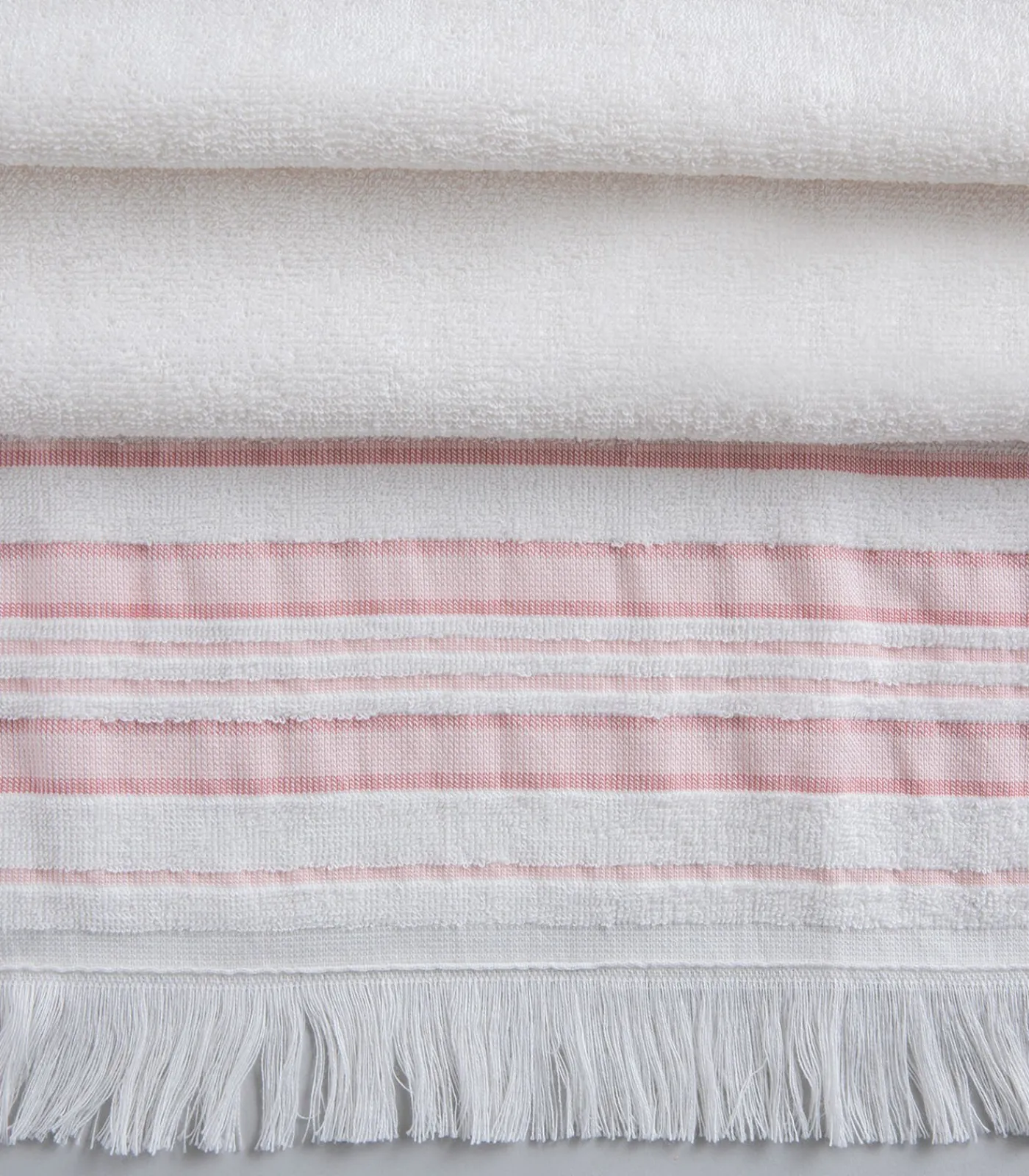 New Badhanddoek Derin 100x150 cm Ecru/Lichtroze Handdoeken