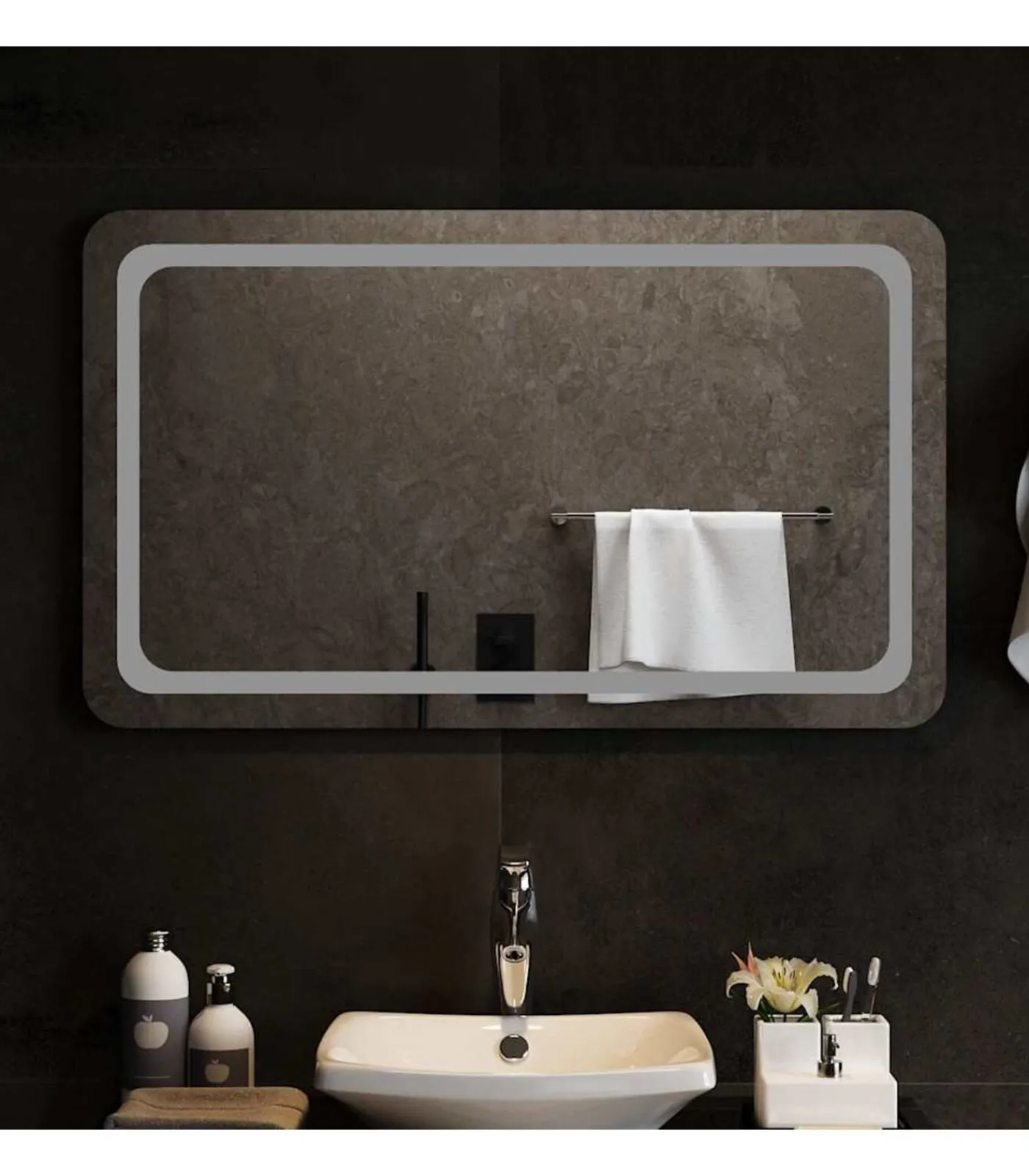 New Badkamerspiegel LED 100x60 cm Spiegels