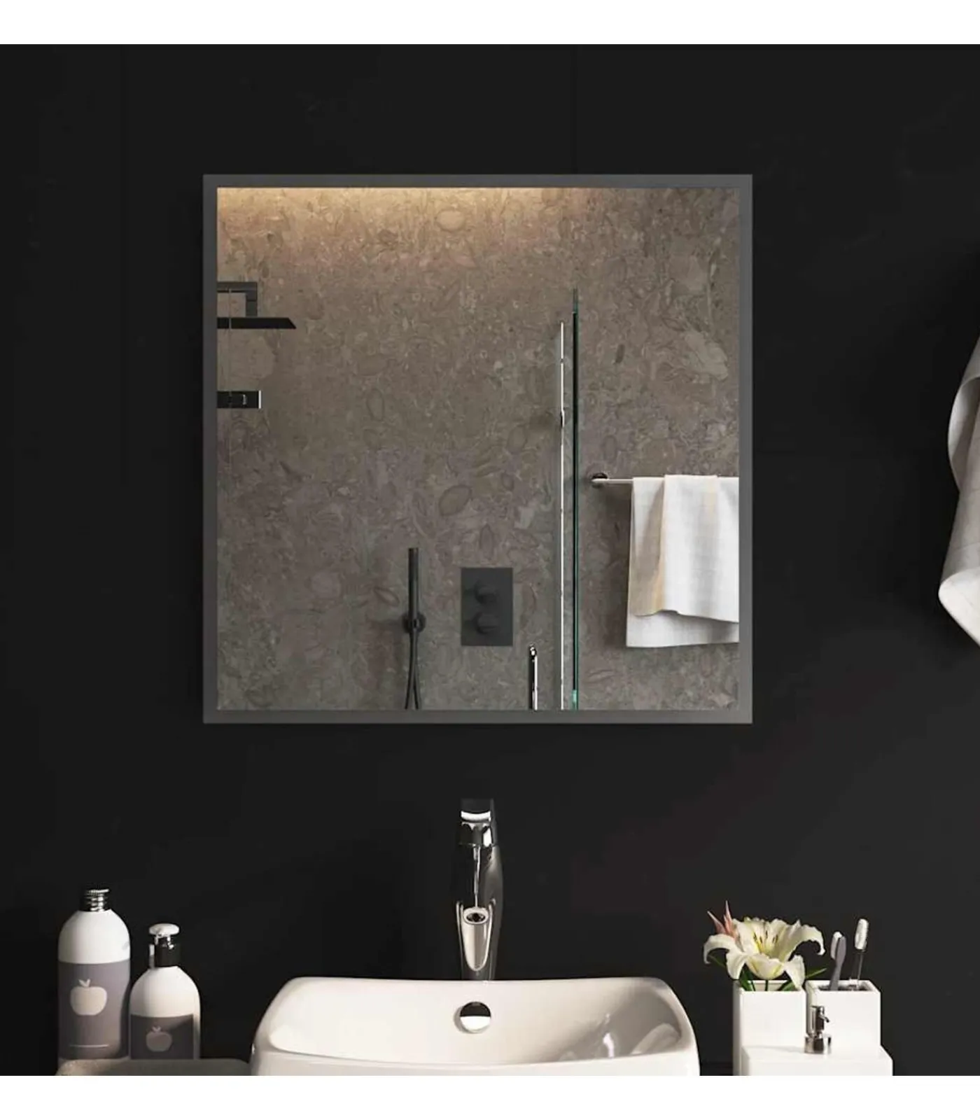 Outlet Badkamerspiegel LED 60x60 cm Spiegels