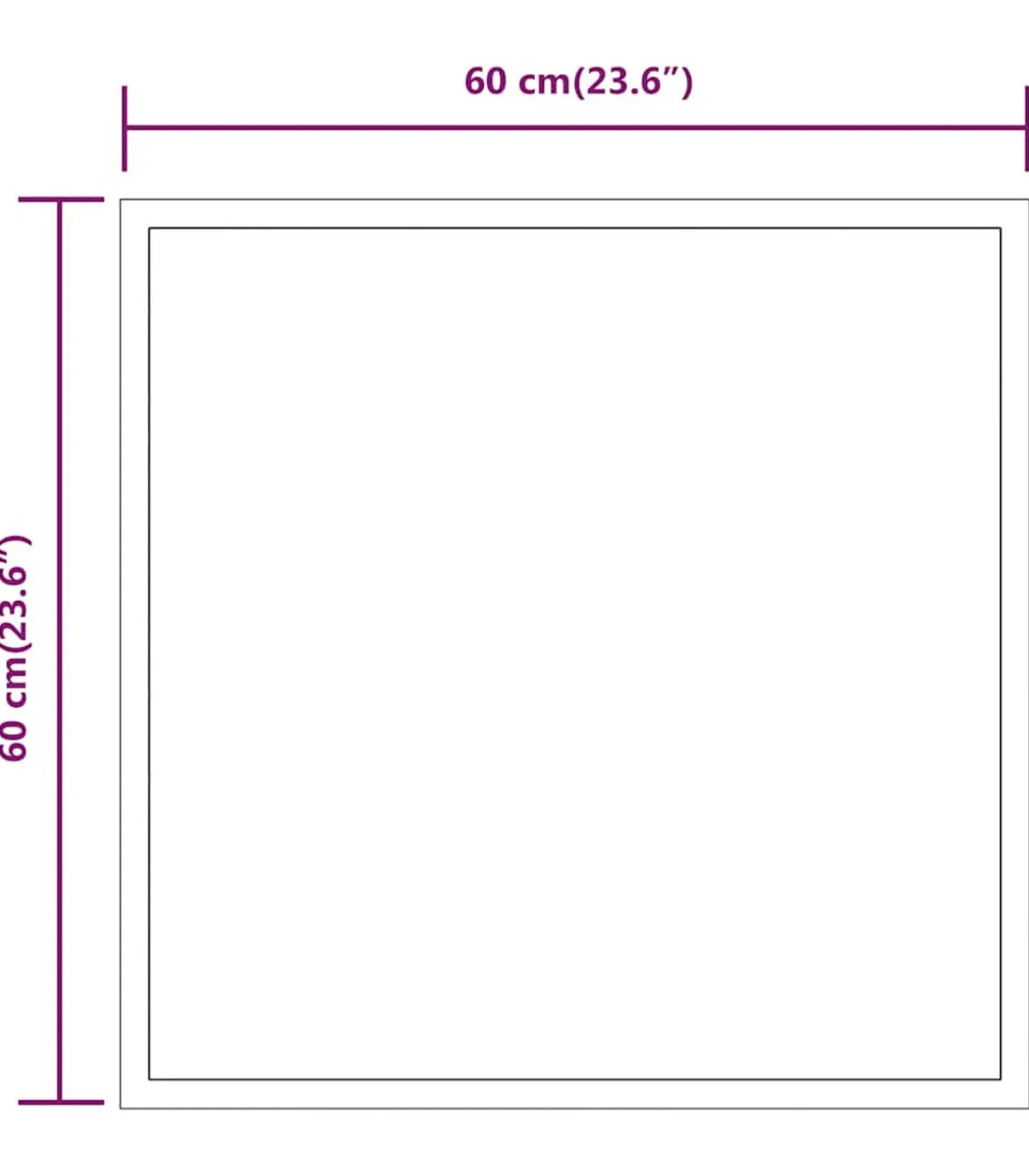 Outlet Badkamerspiegel LED 60x60 cm Spiegels