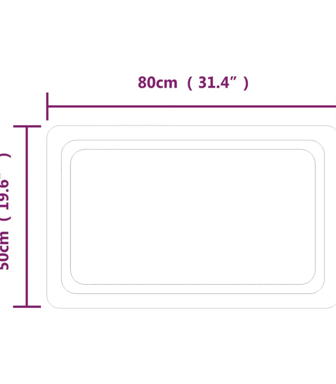 New Badkamerspiegel LED 50x80 cm Spiegels