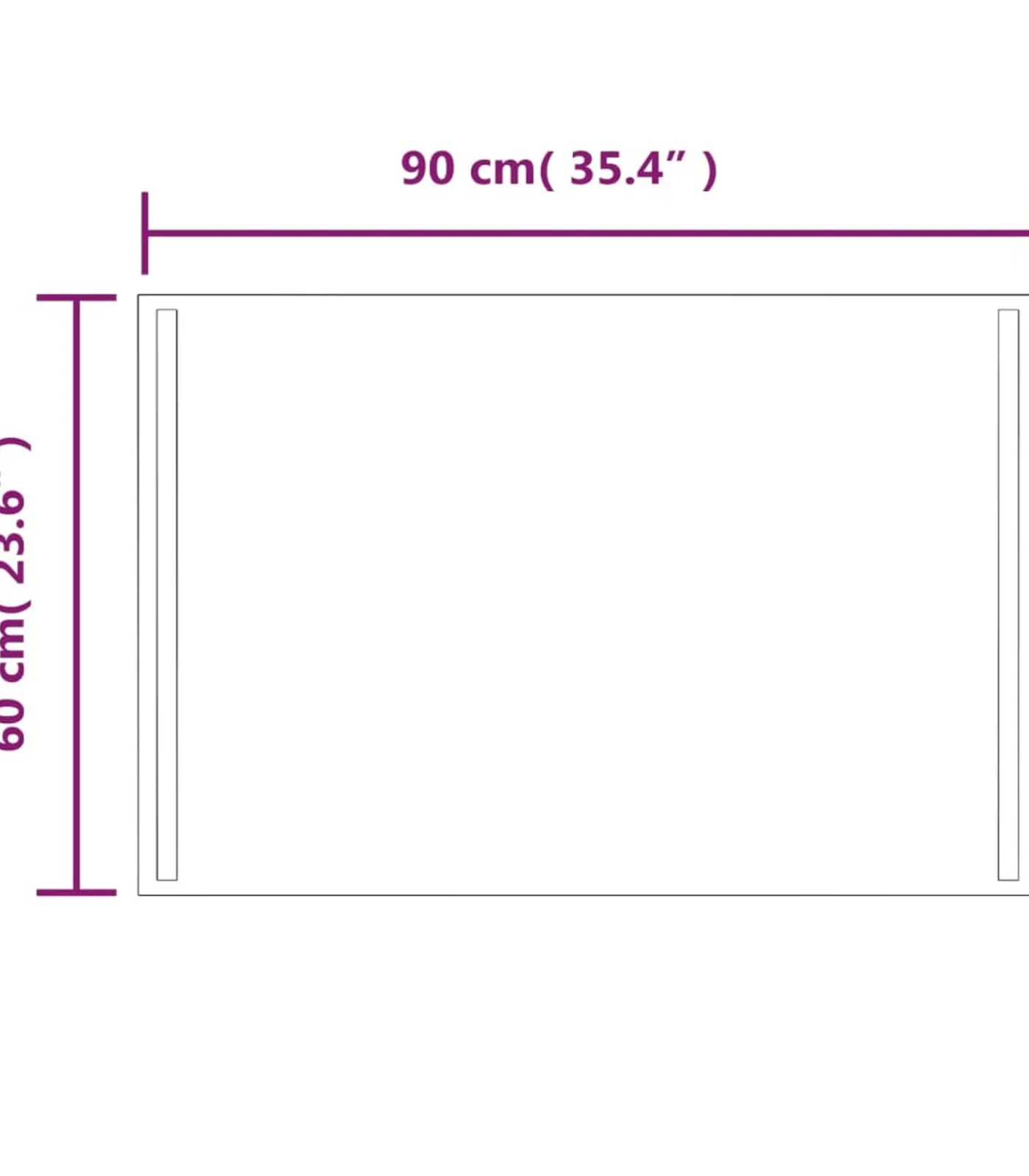 Discount Badkamerspiegel LED 90x60 cm Spiegels