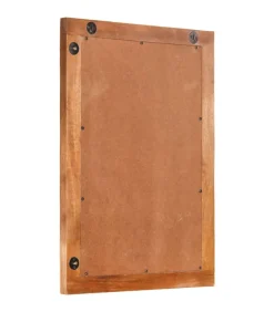 Best Badkamerspiegel 50x70x3 cm massief mangohout en glas bruin Spiegels