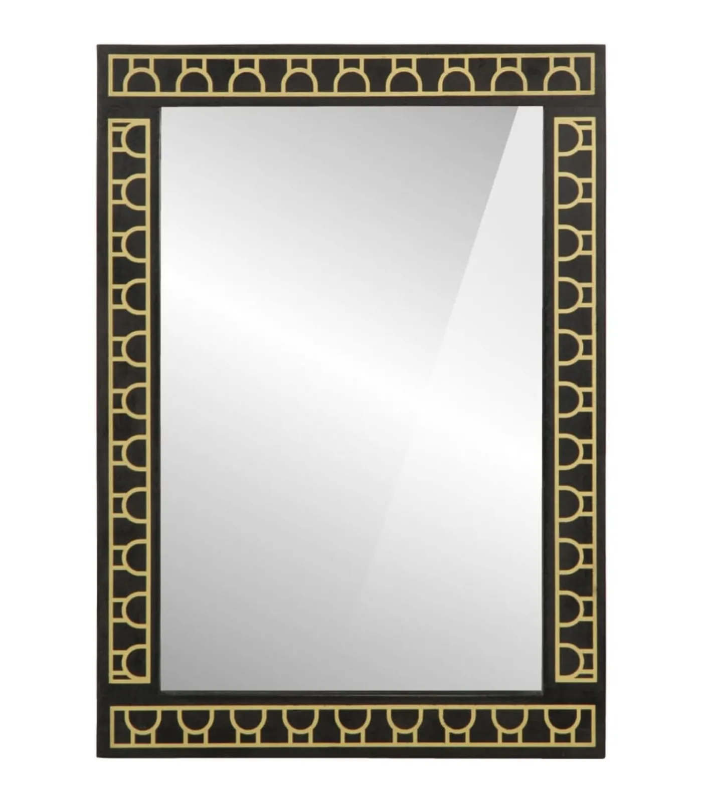 Badkamerspiegel 50x70x2,5 cm massief mangohout en glas Spiegels