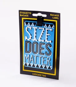 Hot Bagagelabel - Size does matter- blauw Reisaccessoires