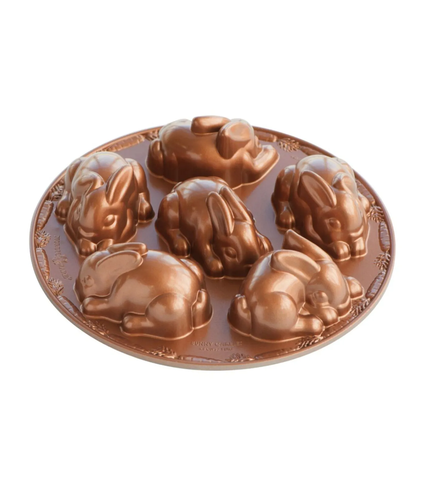 Hot Bakvorm Baby Bunny Koper - 6 stuks Bakken