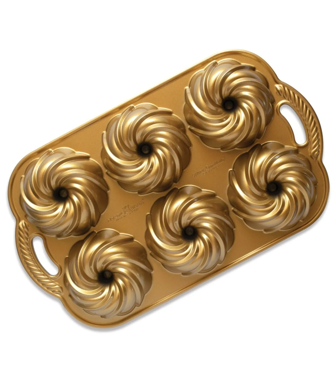 Sale Bakvorm Swirl Bundtette Goud - 6 stuks Bakken