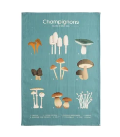 Clearance Balade en sous-bois - Theedoek met print in halflinnen Keuken- & Tafellinnen