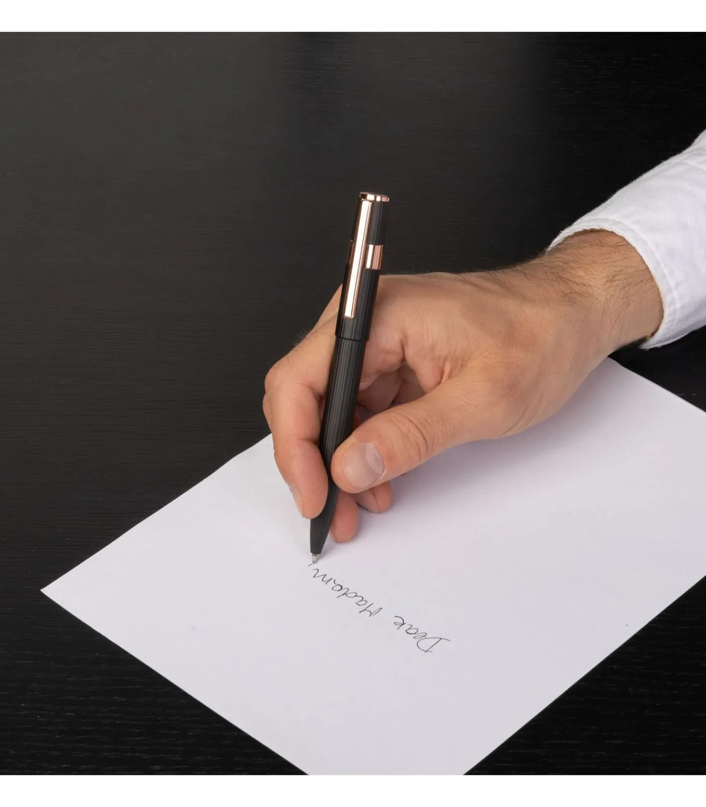 New Balpen Gear Pinstripe Black / Rosegold Pennen & Potloden
