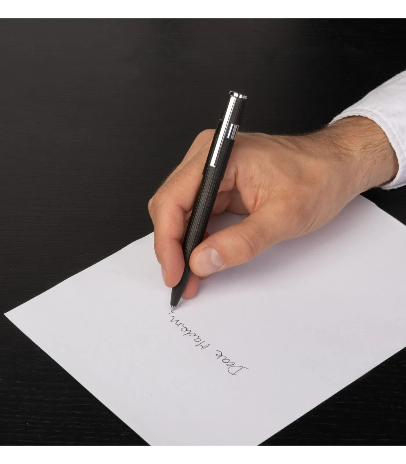 Outlet Balpen Gear Pinstripe Black / Chrome Pennen & Potloden