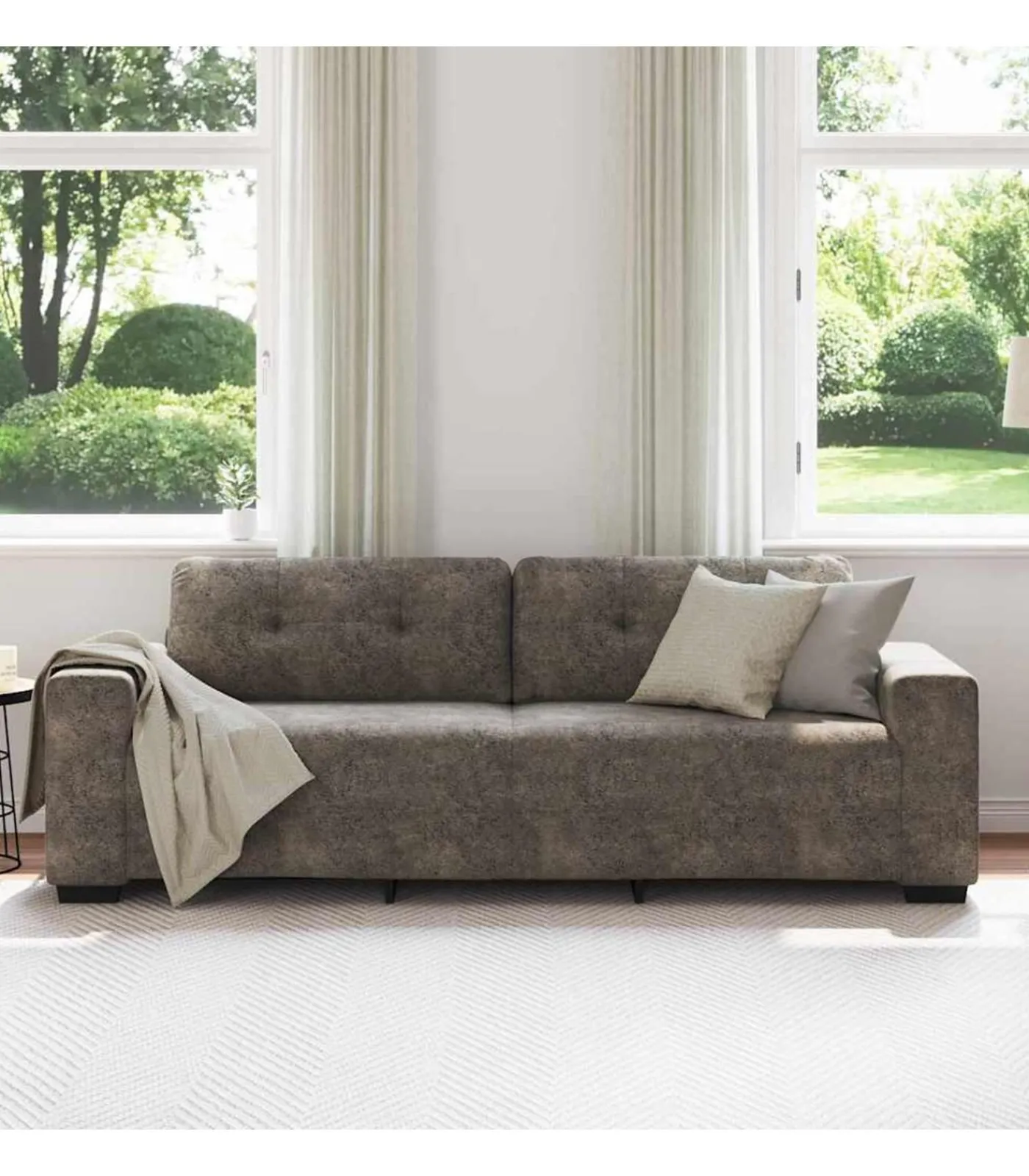 Clearance Bank met kussen Donkergrijs Kunstleer Zetels