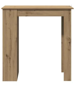 Outlet Bartafel met schap 102x50x103,5cm bewerkt hout artisanaal eiken Tafels