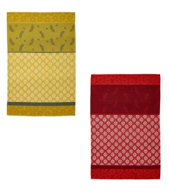 Hot Bastide - Set van 2 theedoeken van puur katoenen jacquard Keuken- & Tafellinnen