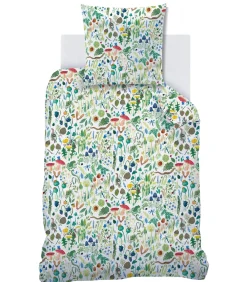 Beddengoed 100% katoen bedrukt, FAUNA AND FLORA Dekbedovertrekken