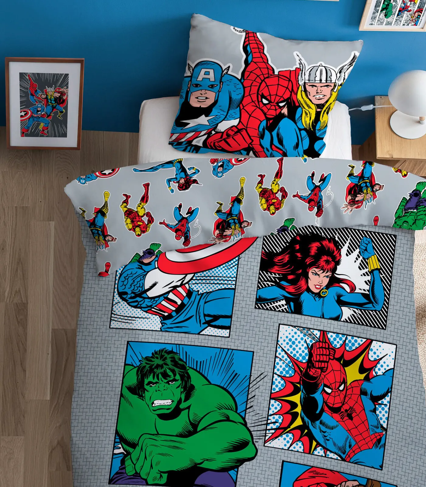 Beddengoedset van 100% katoen, MARVEL HOME COMICS Dekbedovertrekken