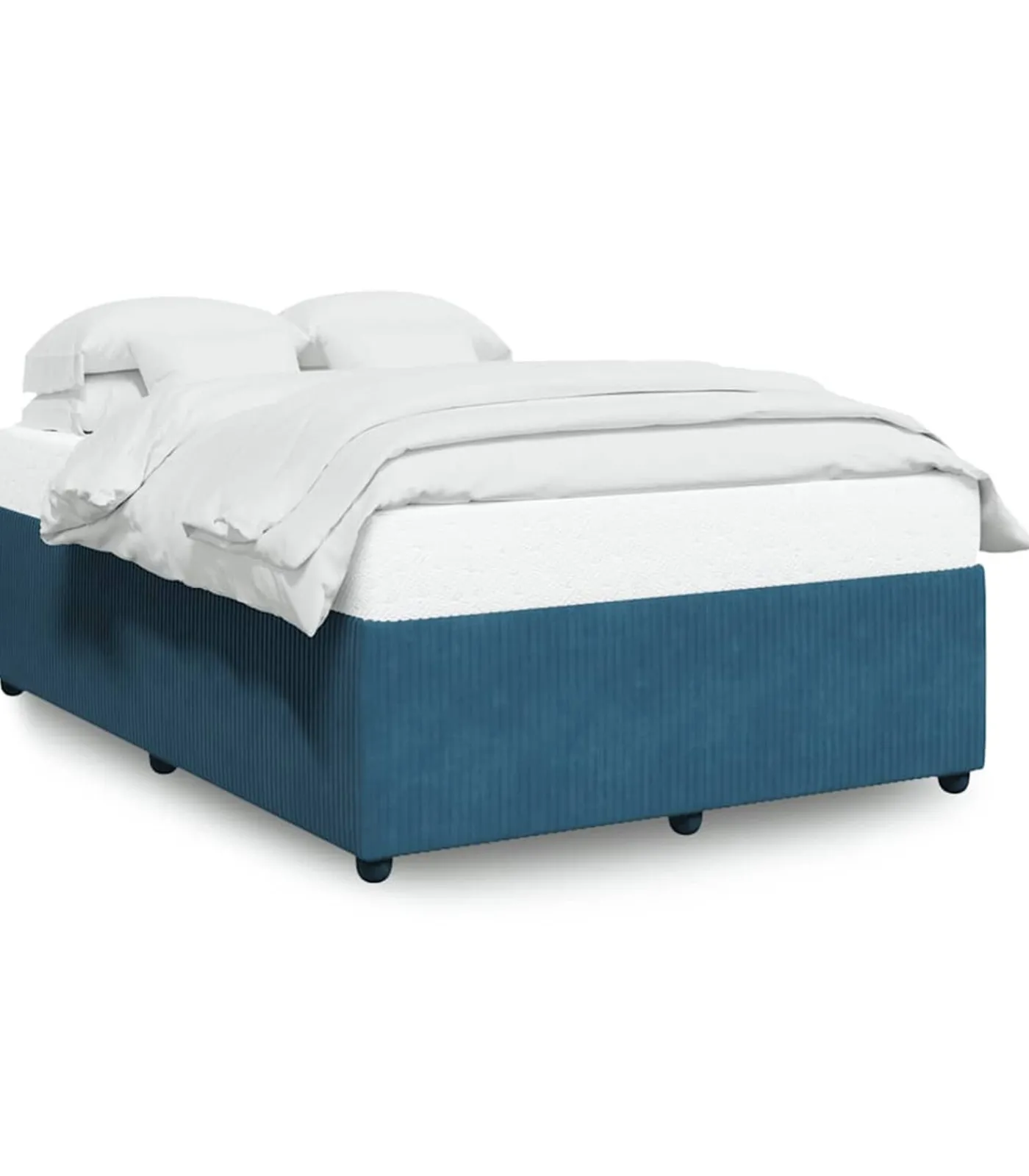 New Bedframe fluweel blauw 160x200 cm Bedden