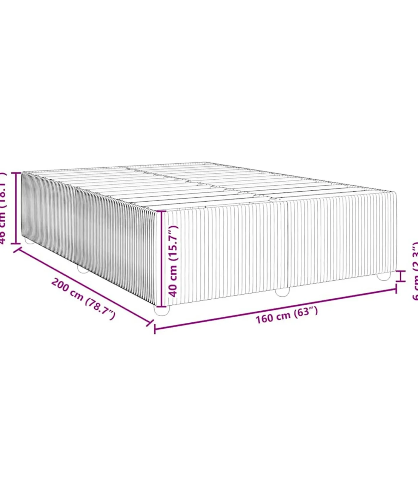 New Bedframe fluweel blauw 160x200 cm Bedden