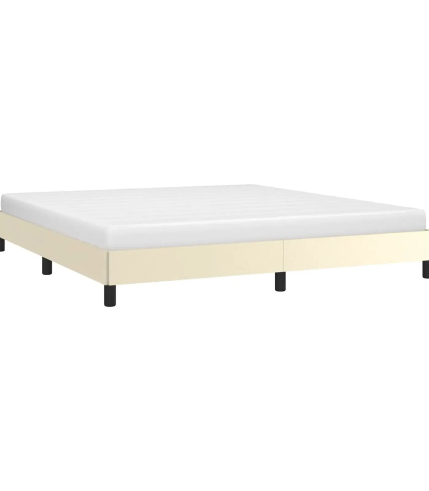 Hot Bedframe kunstleer crèmekleurig 160x200 cm Bedden