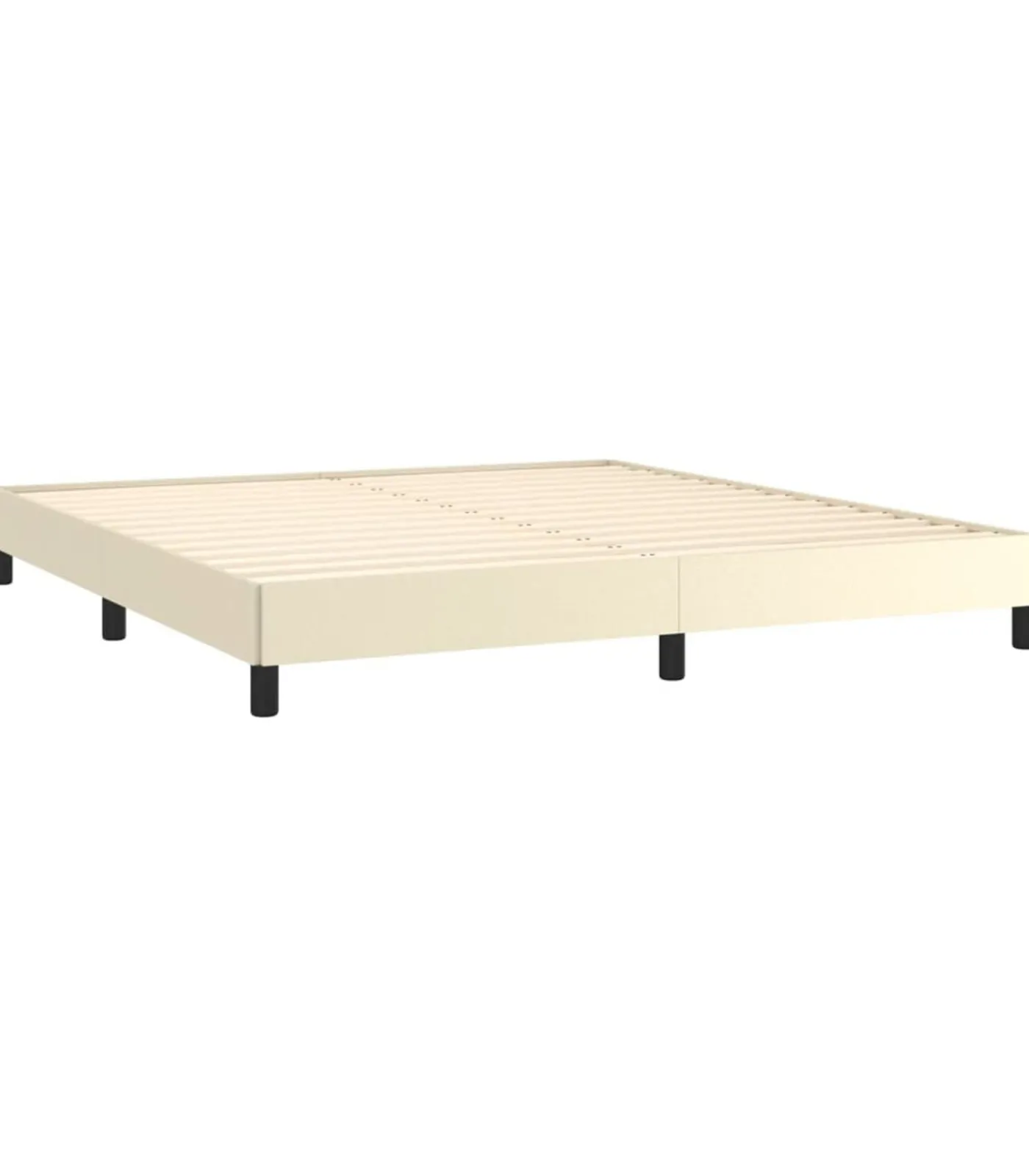 Hot Bedframe kunstleer crèmekleurig 160x200 cm Bedden